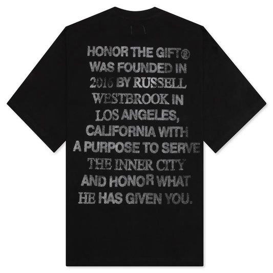 Honor The Gift 2016 S/S Tee - Black