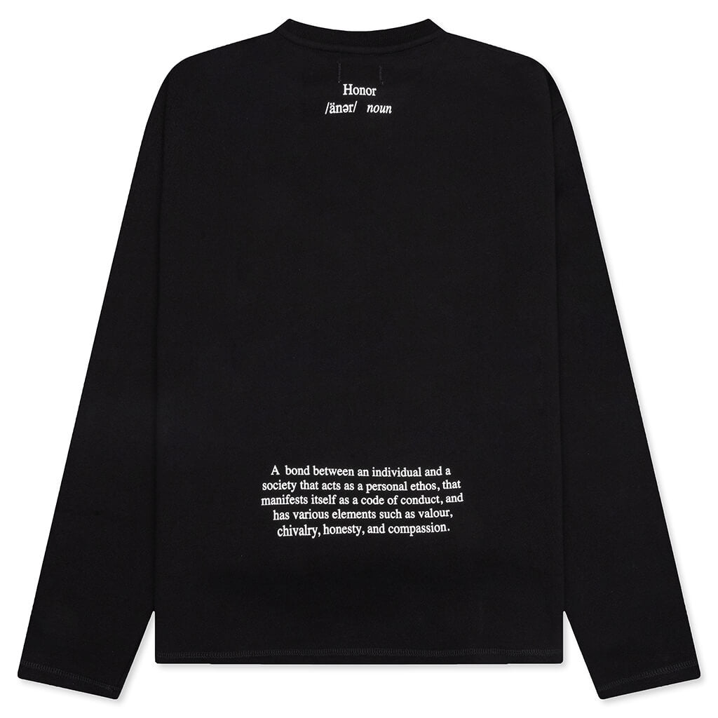 Honor The Gift Honor Code Crewneck - Black
