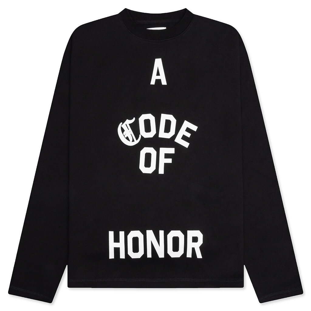 Honor The Gift Honor Code Crewneck - Black