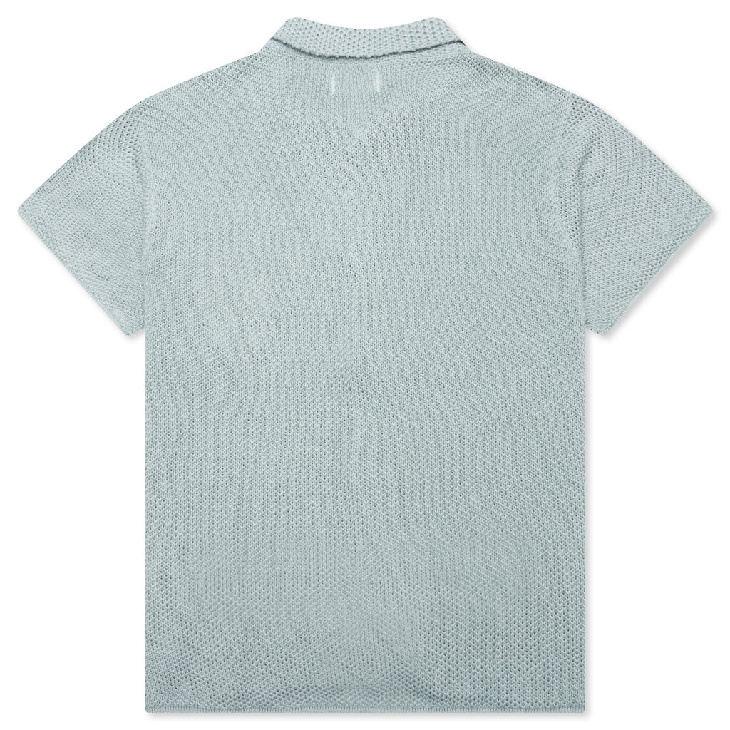 Knit H S/S Button Up - Slate