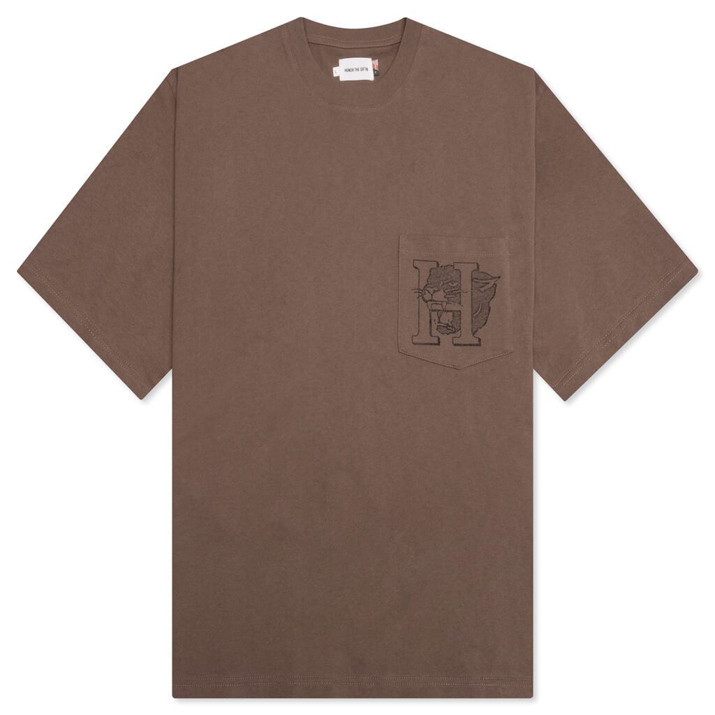 Honor The Gift Mascot Pocket S/S Tee - Brown