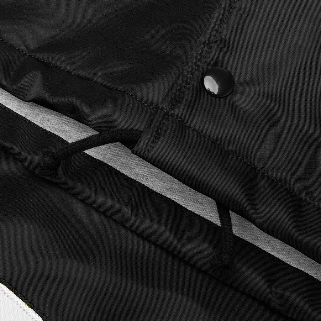Hooded Coaches Jacket - Black
