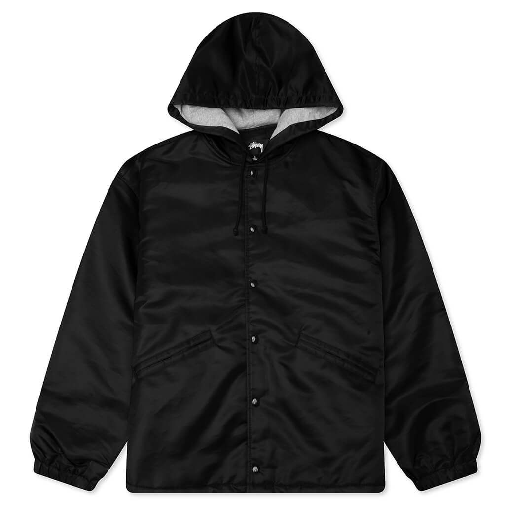 Hooded Coaches Jacket - Black