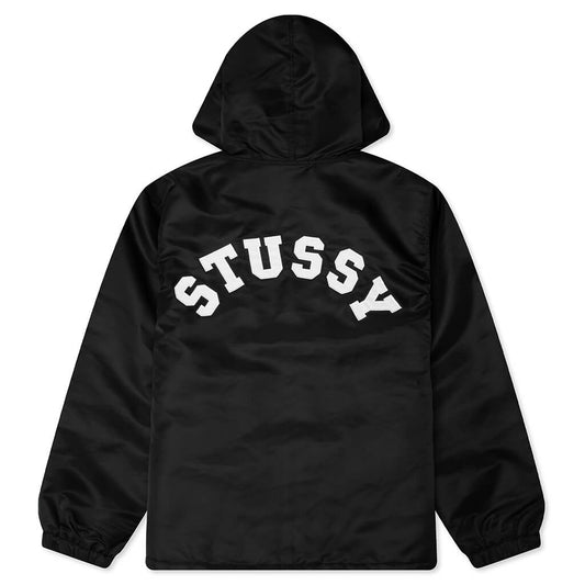 Hooded Coaches Jacket - Black
