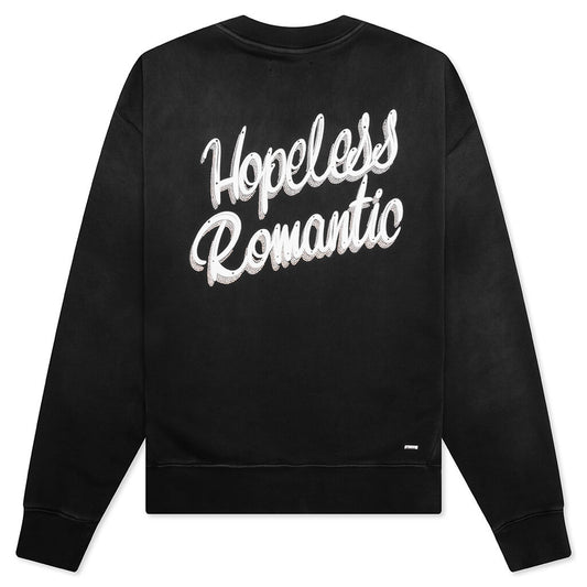 Hopeless Romantic Oversized Crew - Black