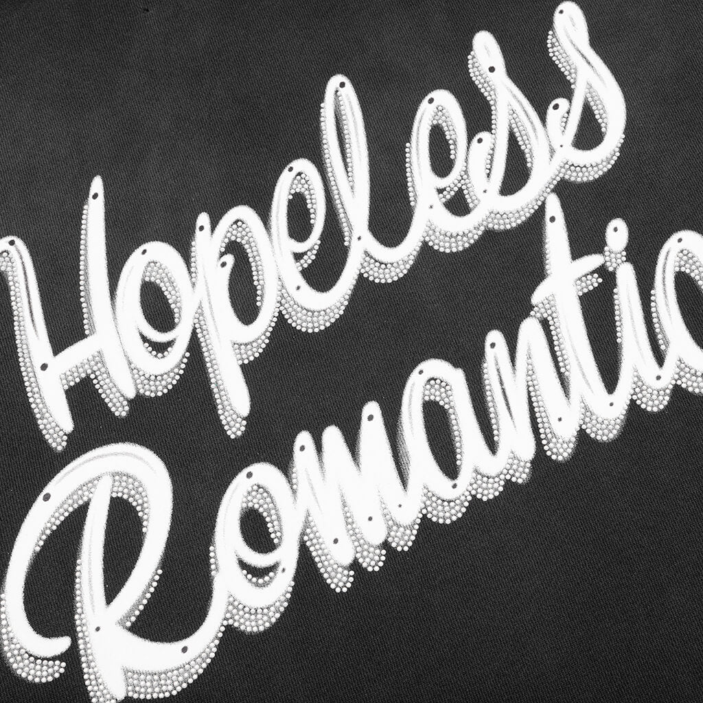 Hopeless Romantic Oversized Crew - Black