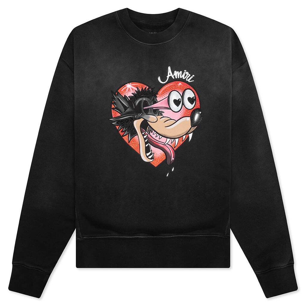 Hopeless Romantic Oversized Crew - Black