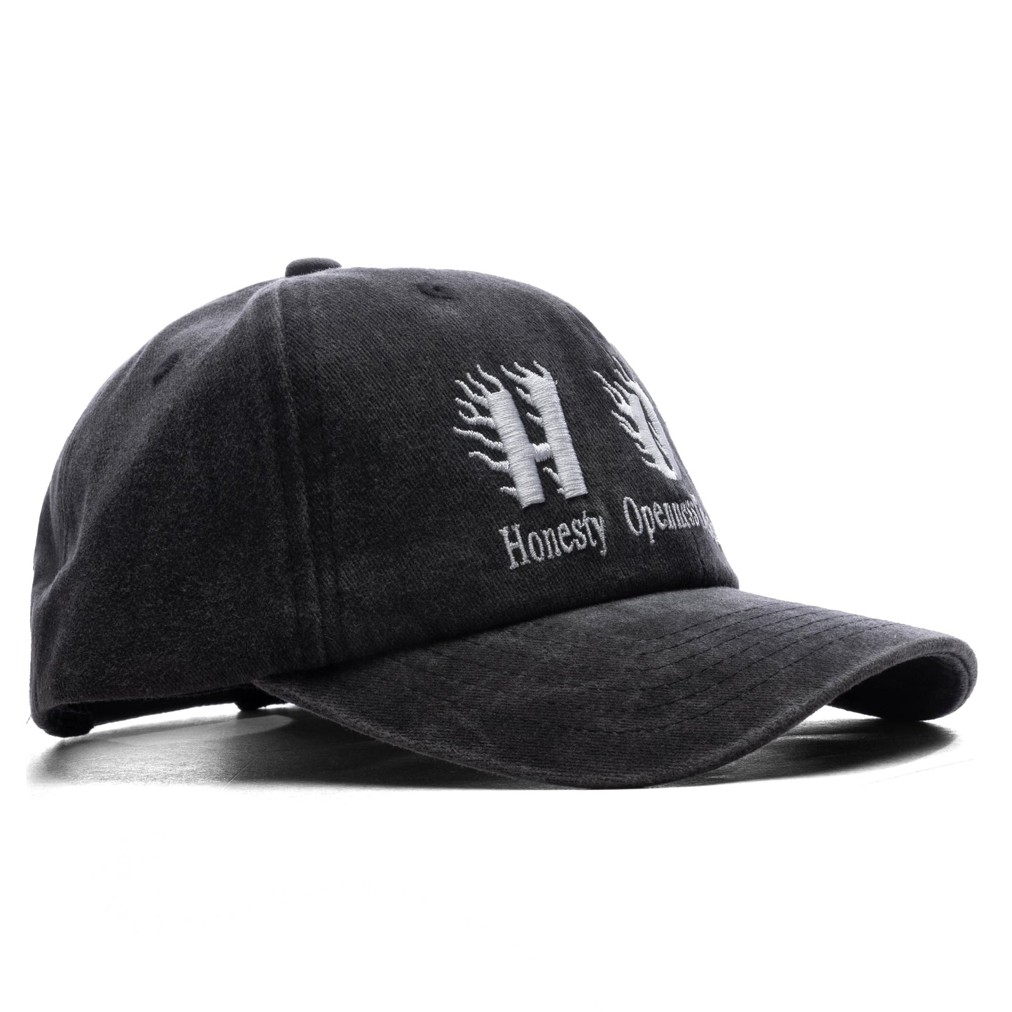 Hot Distressed Cap - Washed Black