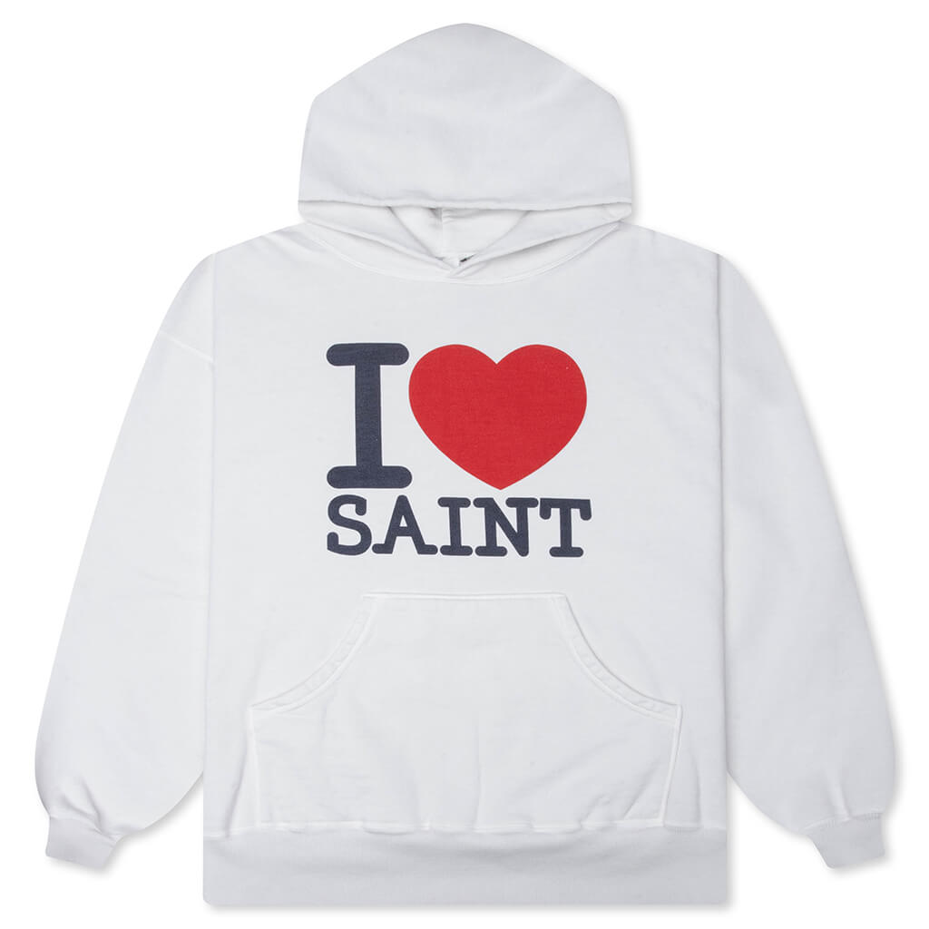 I Love Saint Hoodie - White