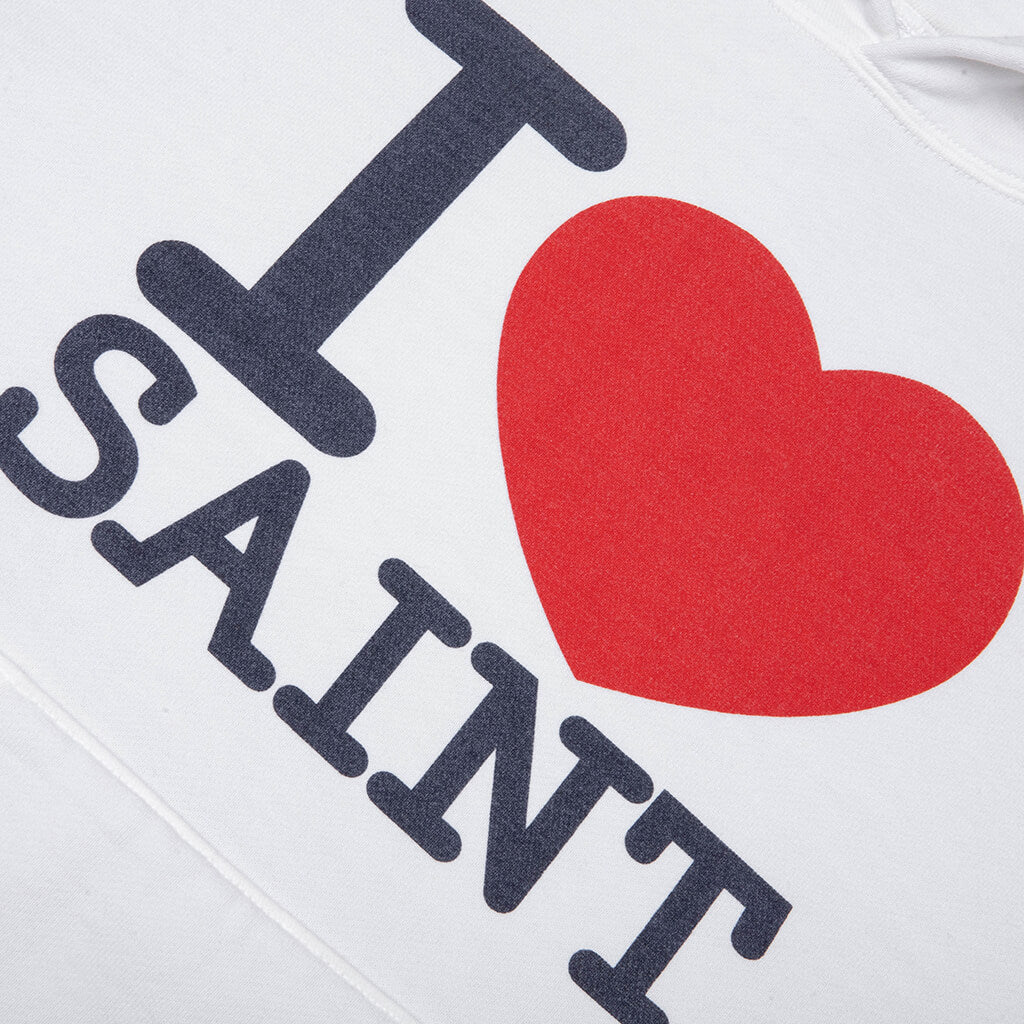 I Love Saint Hoodie - White
