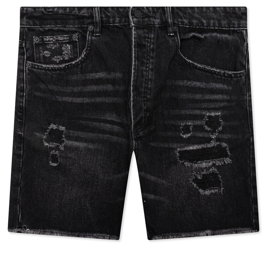Ian Slim Denim Short - Vintage Black