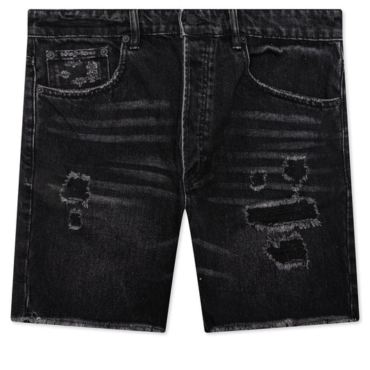 Ian Slim Denim Short - Vintage Black