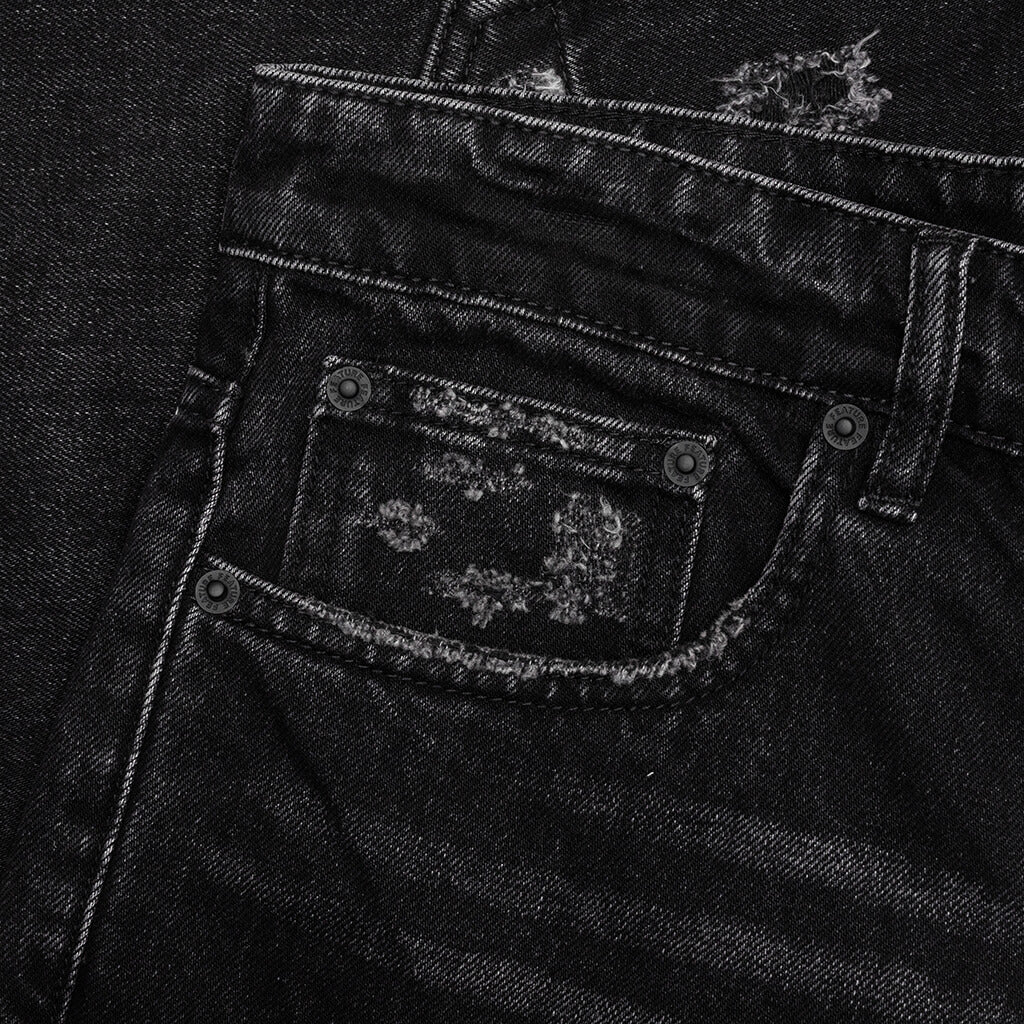 Ian Slim Denim Short - Vintage Black