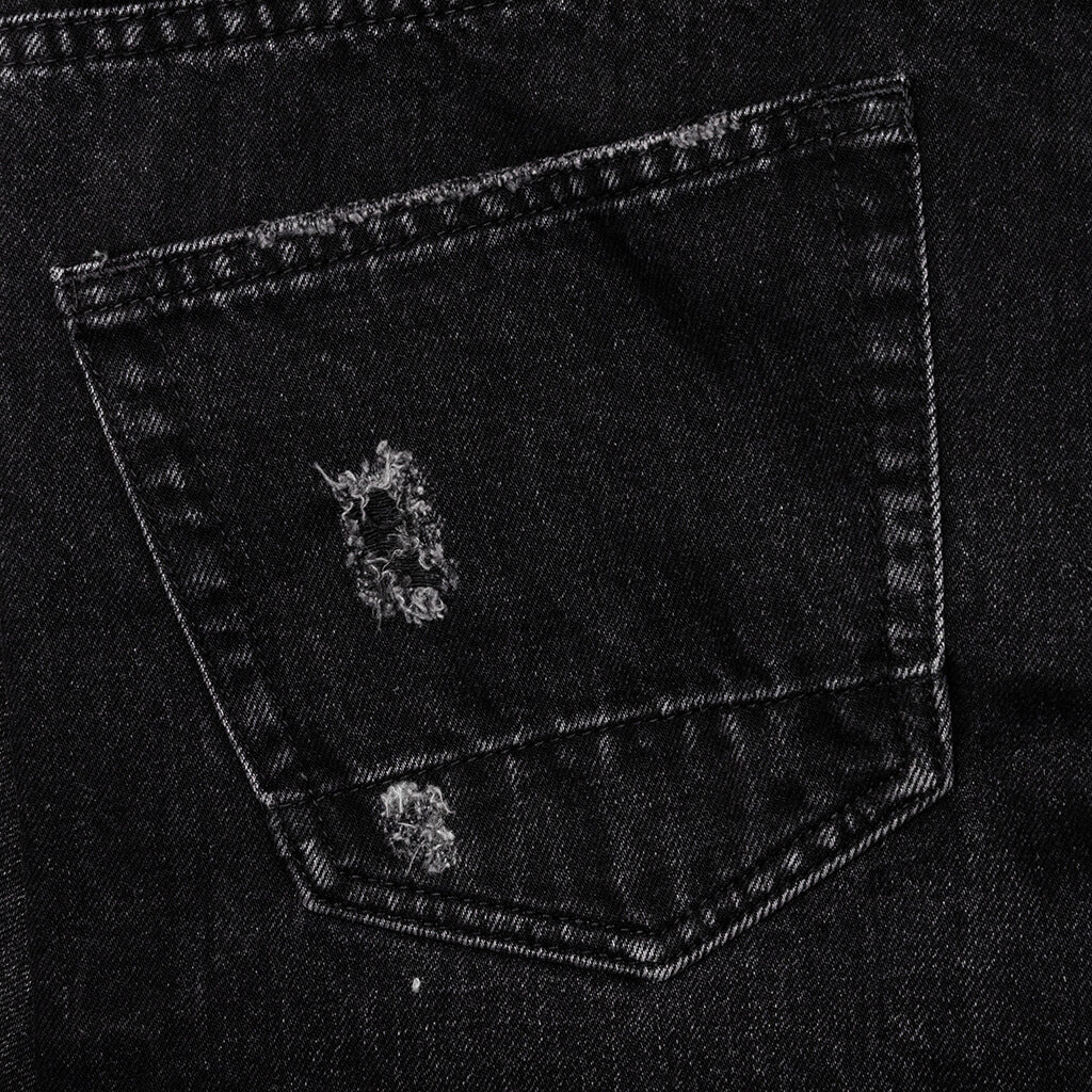 Ian Slim Denim Short - Vintage Black