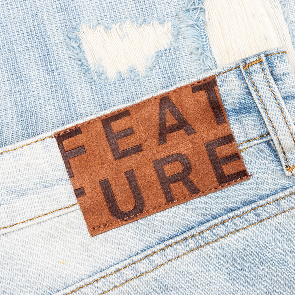 Ian Slim Denim Short - Vintage Light Blue