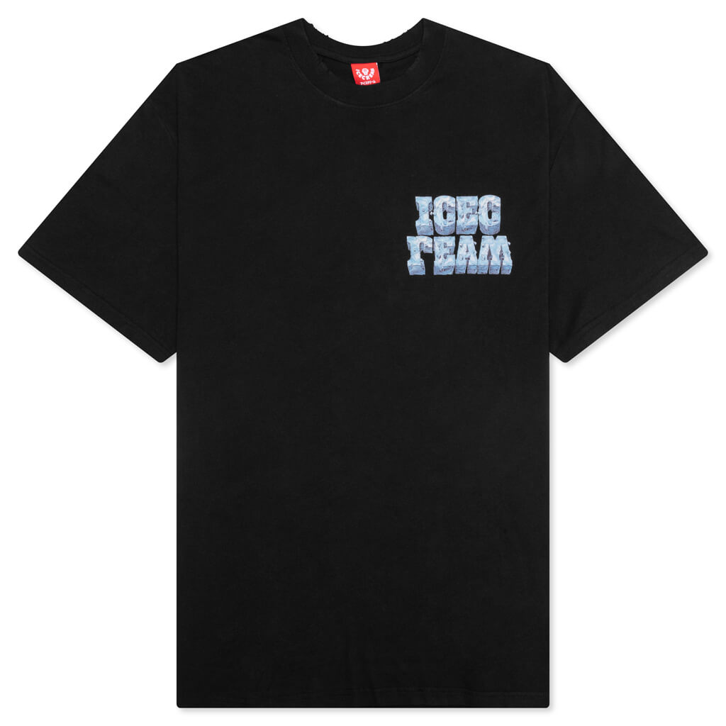 Over Size Fit Ice Block S/S Knit  - Stretch Limo