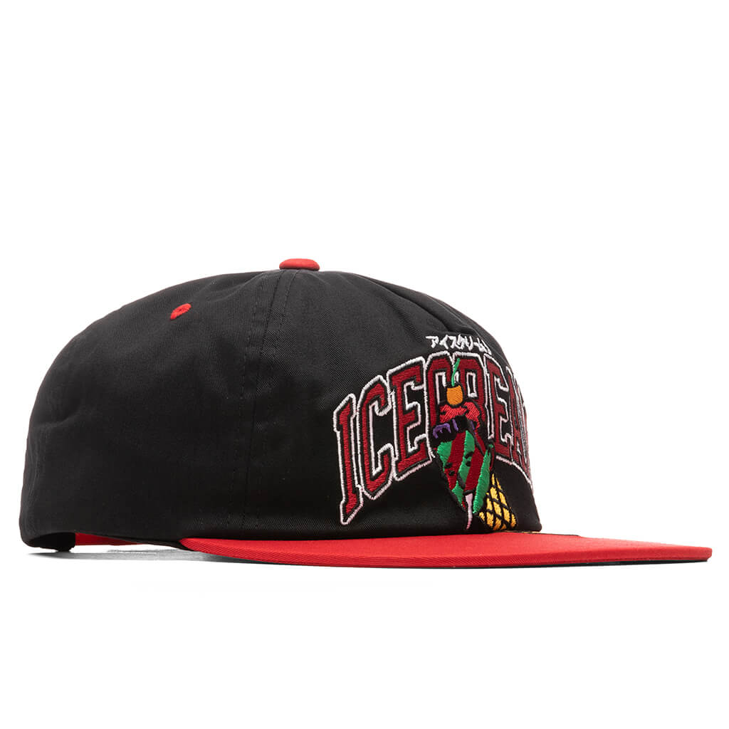 Basket Snapback Hat - Black