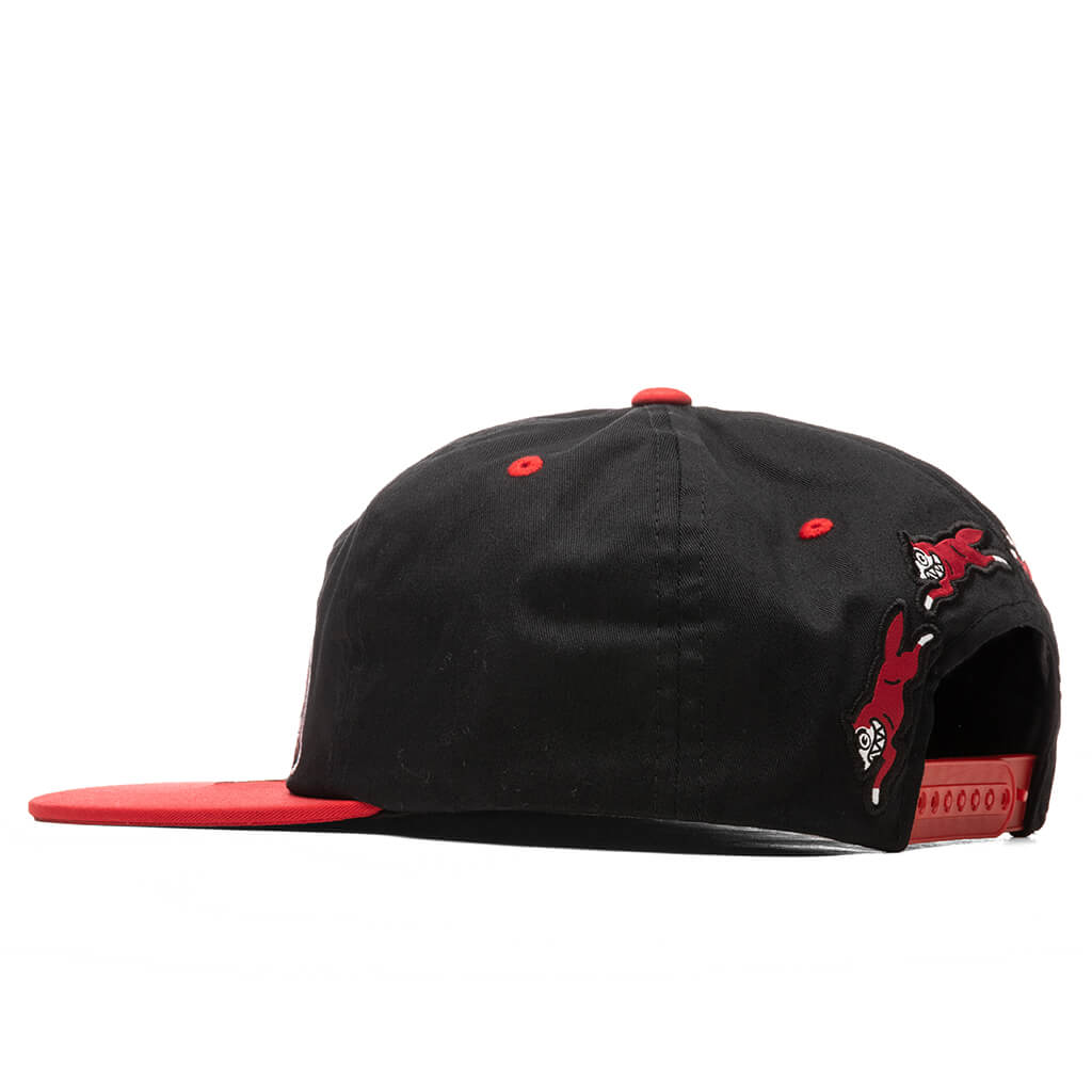 Basket Snapback Hat - Black