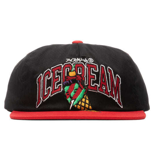 Basket Snapback Hat - Black