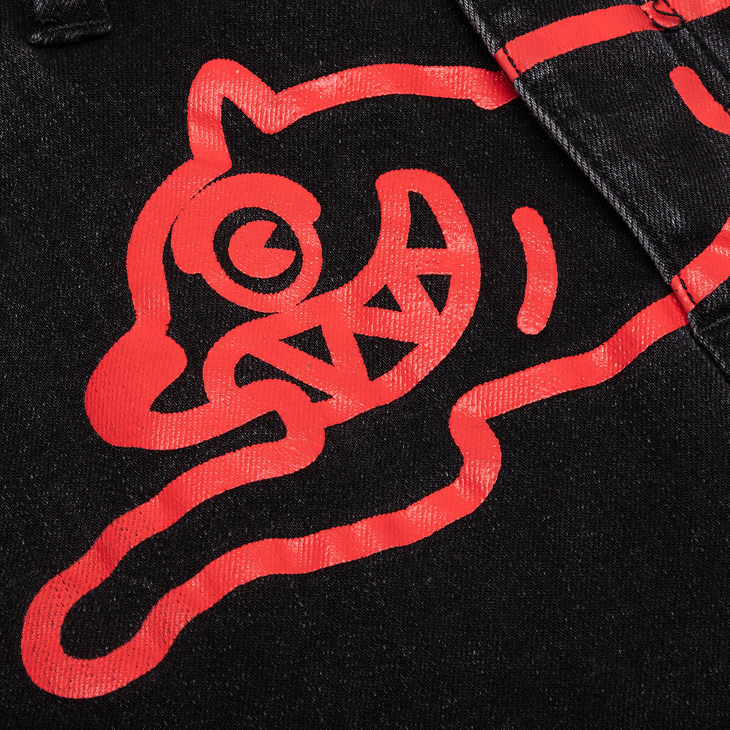 Black Running Dog Jean - Black Jean