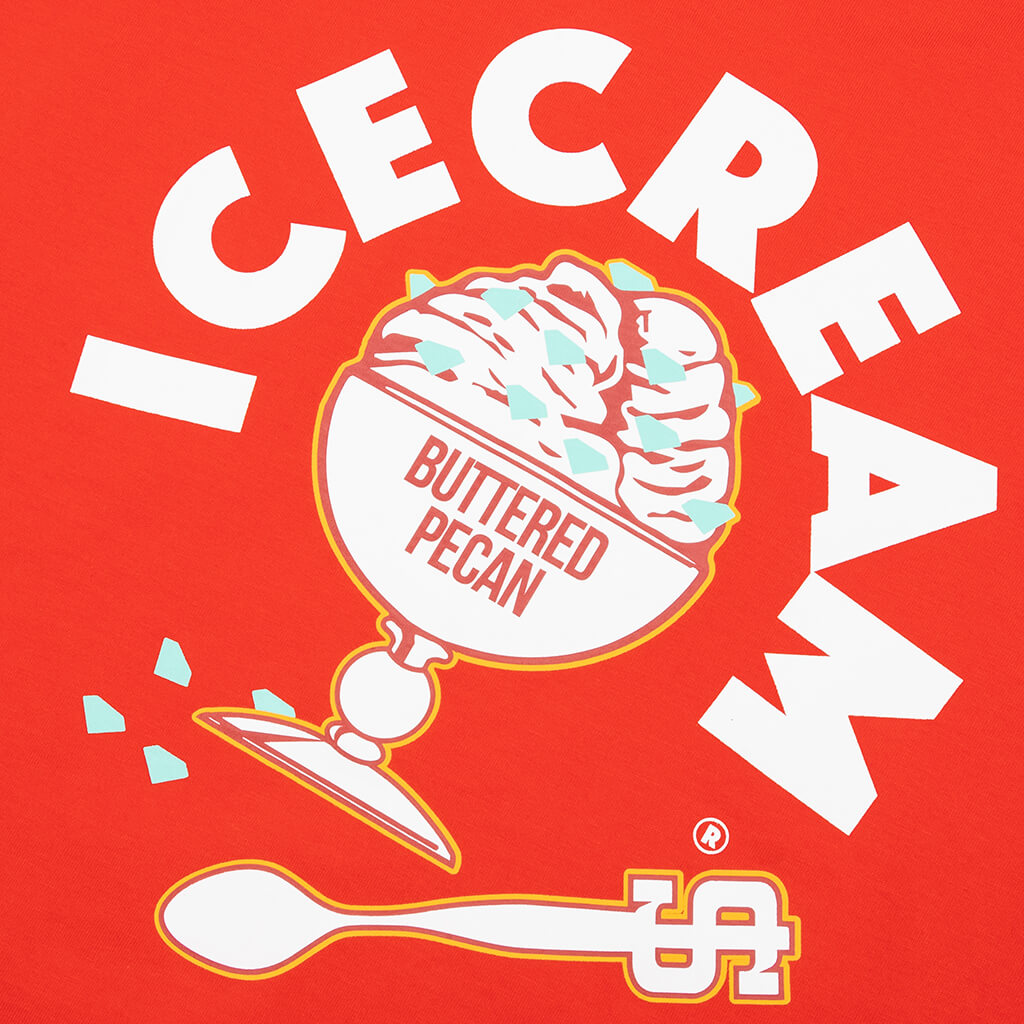 Butter Pecan S/S Tee - Fiery Red