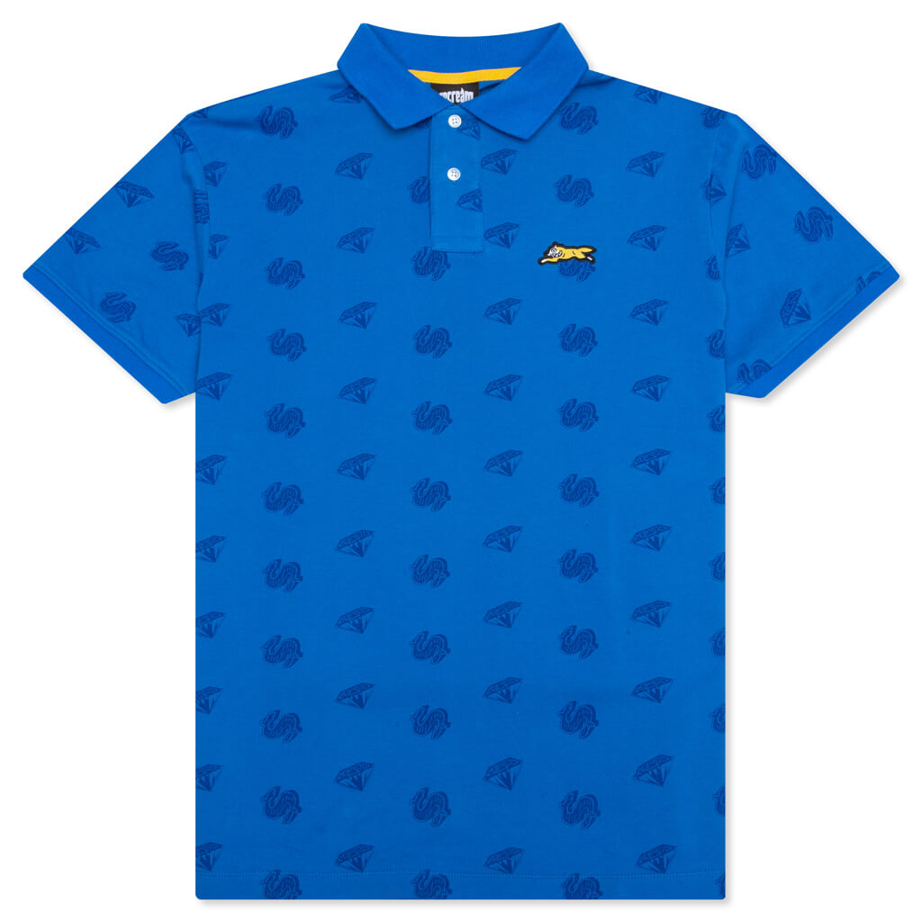 Cash Rules S/S Polo - Strong Blue