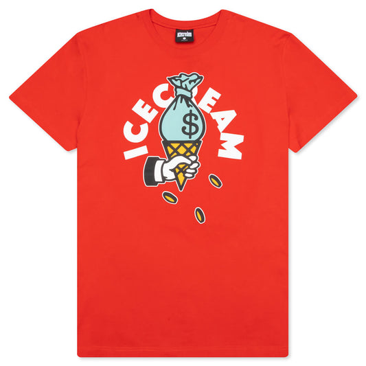 Cash Rules S/S Tee - Fiery Red