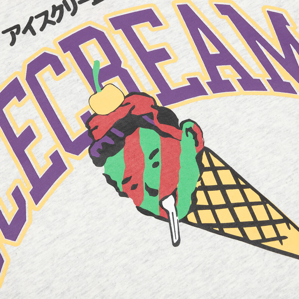 College S/S Tee - Light Heather Grey