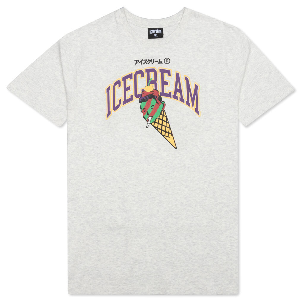 College S/S Tee - Light Heather Grey