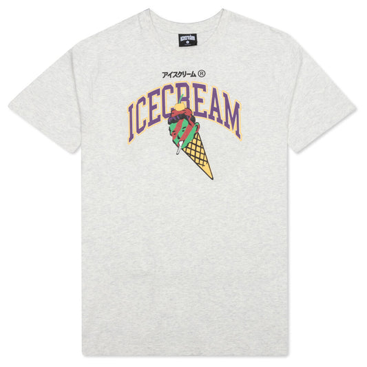 College S/S Tee - Light Heather Grey