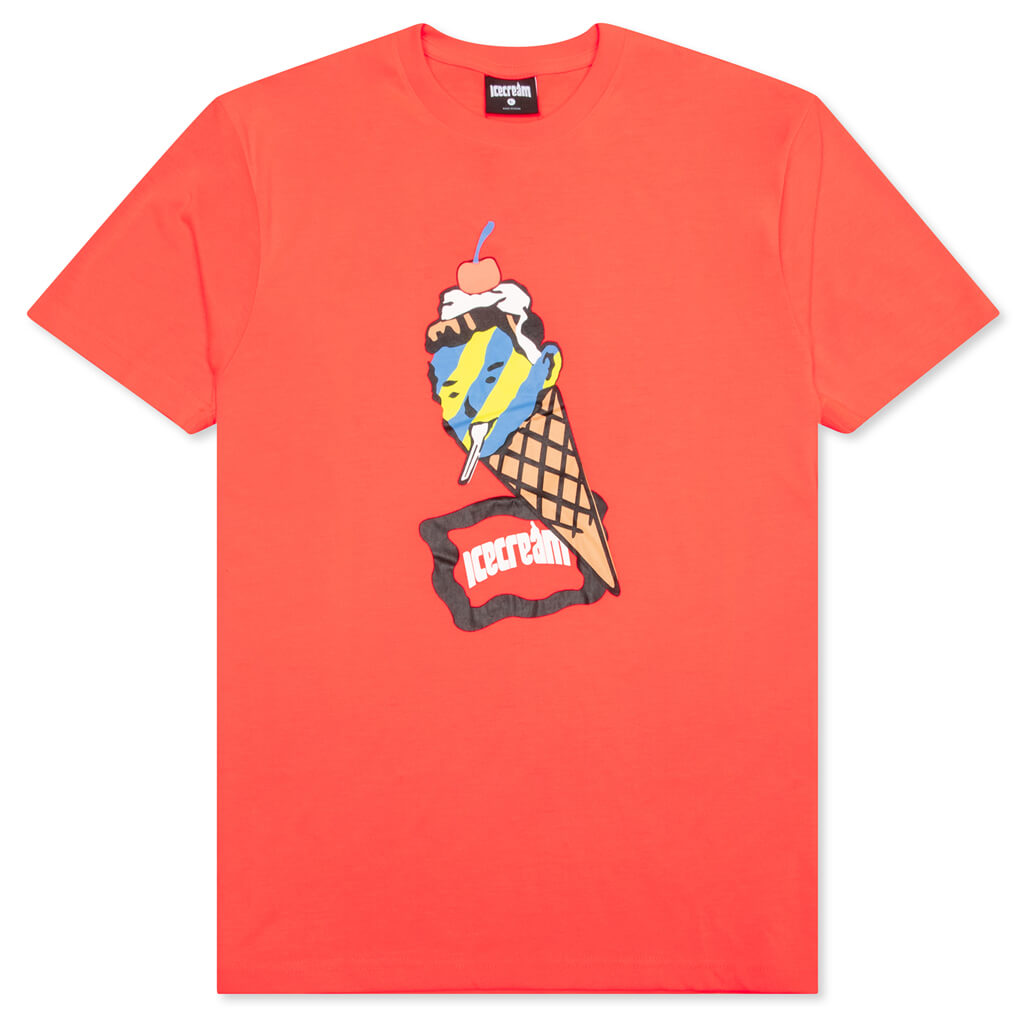 Cone Man S/S Tee - Neon Red