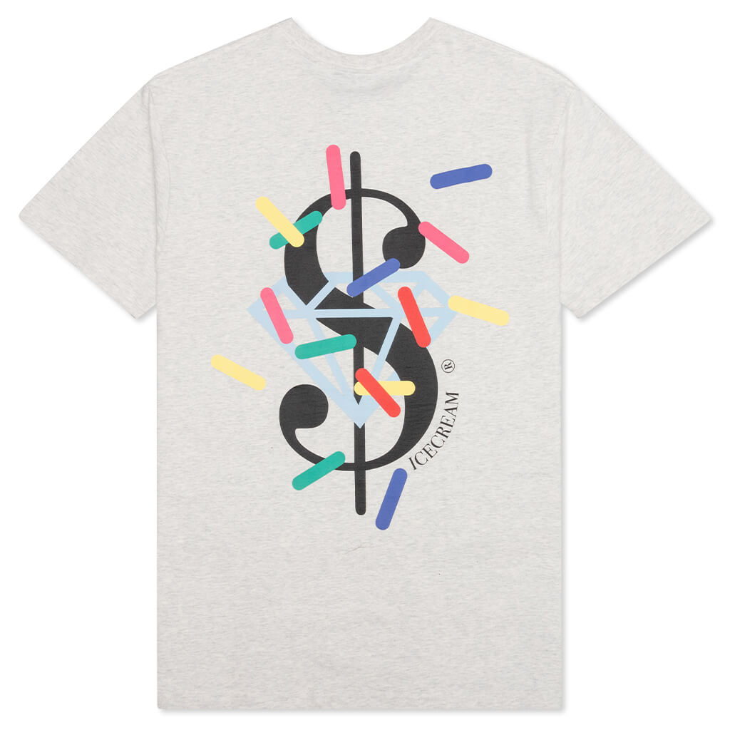 Dollars and Cents S/S Tee - Light Heather Grey