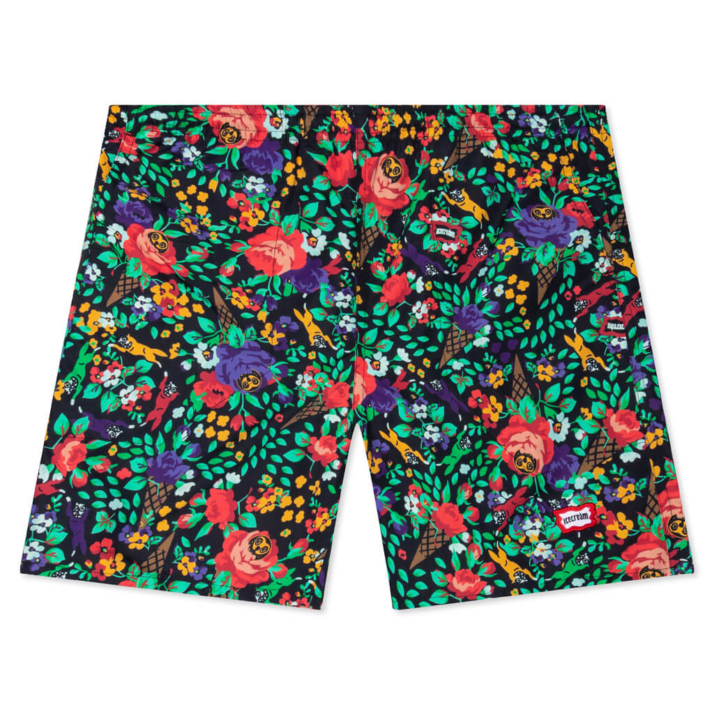 Floral Short - Black