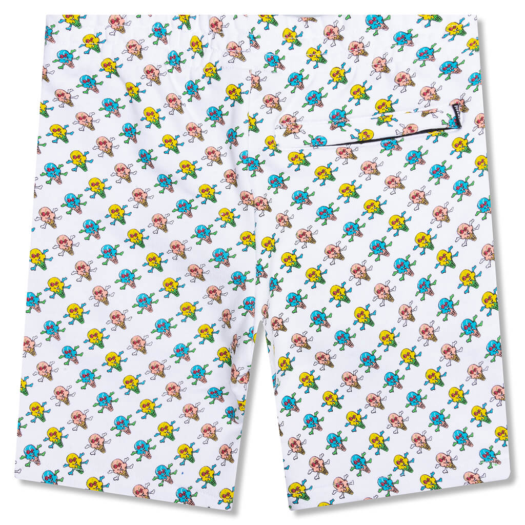 Kids Coffee Sweatshort - Bleach White