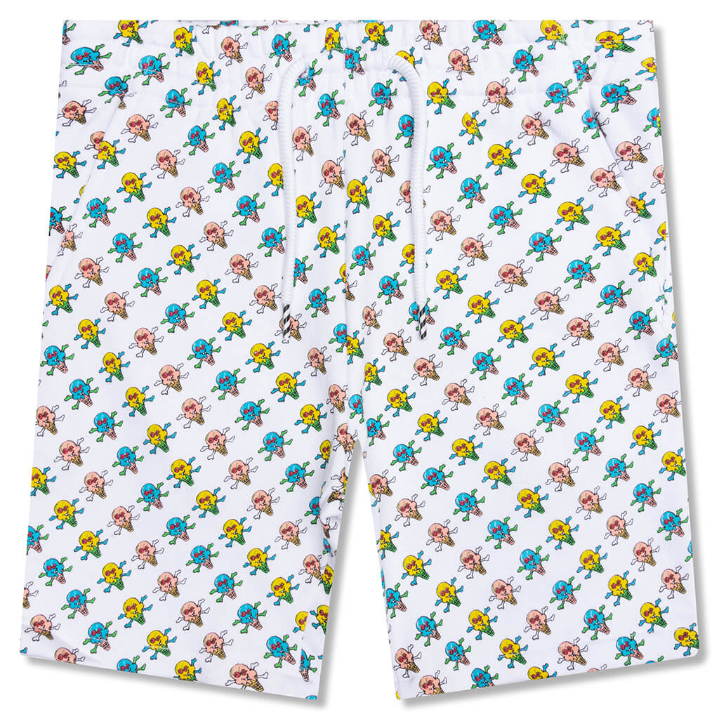 Kids Coffee Sweatshort - Bleach White