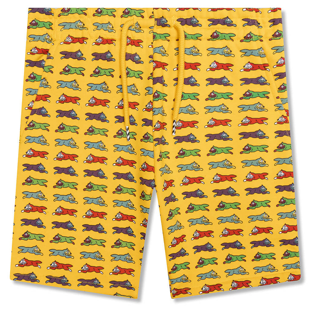 Kids Red Velvet Sweatshort - Gold Fusion