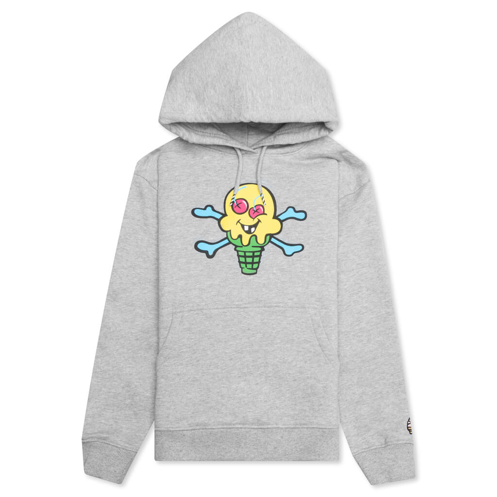 Kids Swirled Hoodie - Heather Grey