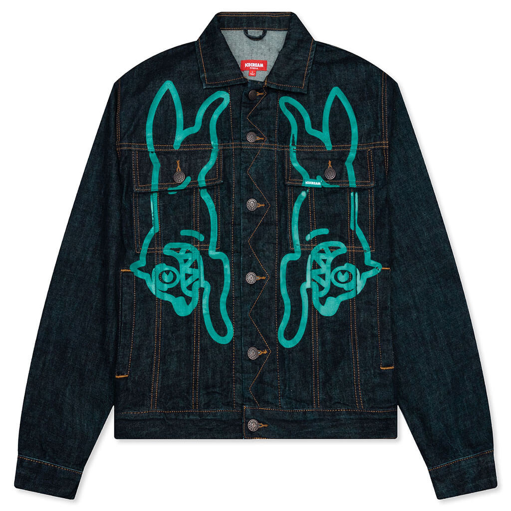 Leg Down Jacket - Raw Blue