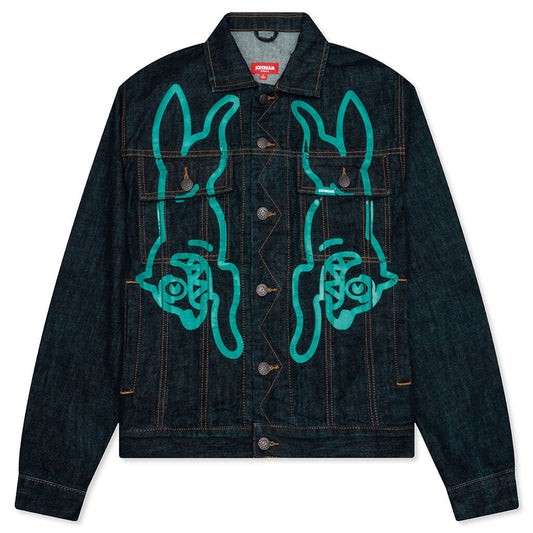 Leg Down Jacket - Raw Blue