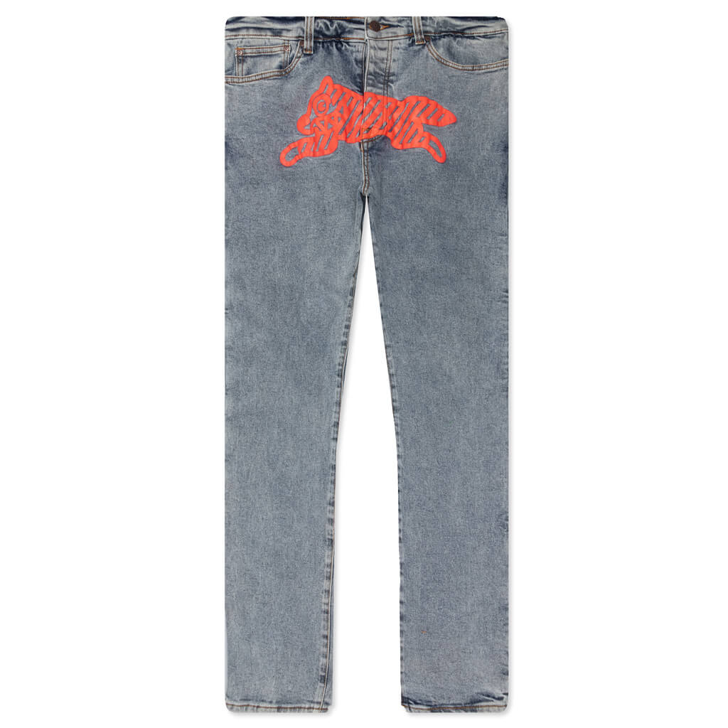 Neon Cherry Jean - Light Wash