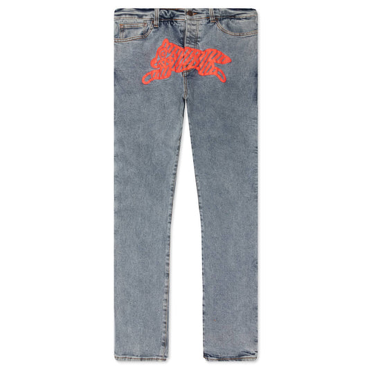 Neon Cherry Jean - Light Wash