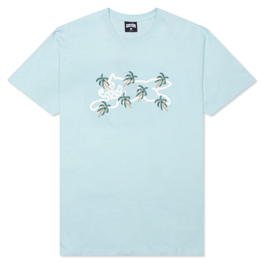 Palm S/S Tee - Cool Blue