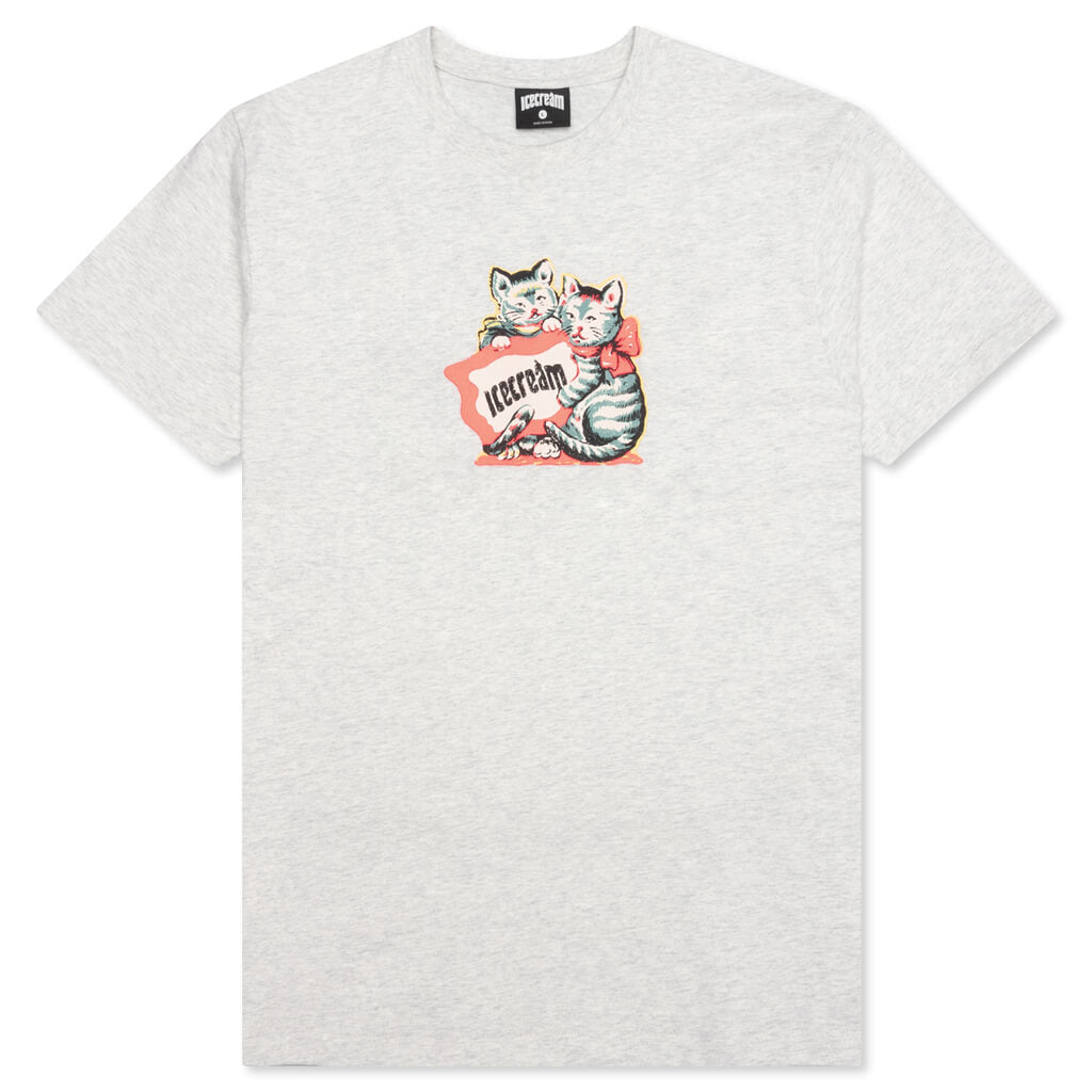 Purr Fect S/S Tee - Light Heather Grey