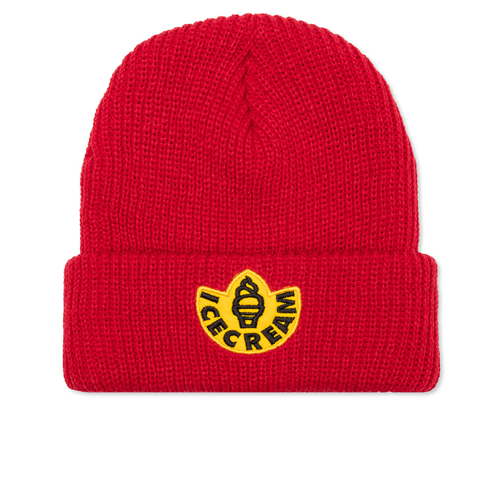 Rubber Knit Hat - Tango Red