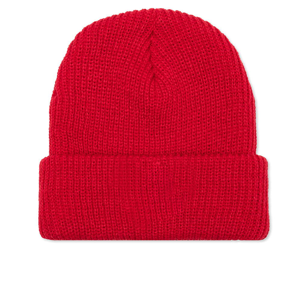 Rubber Knit Hat - Tango Red