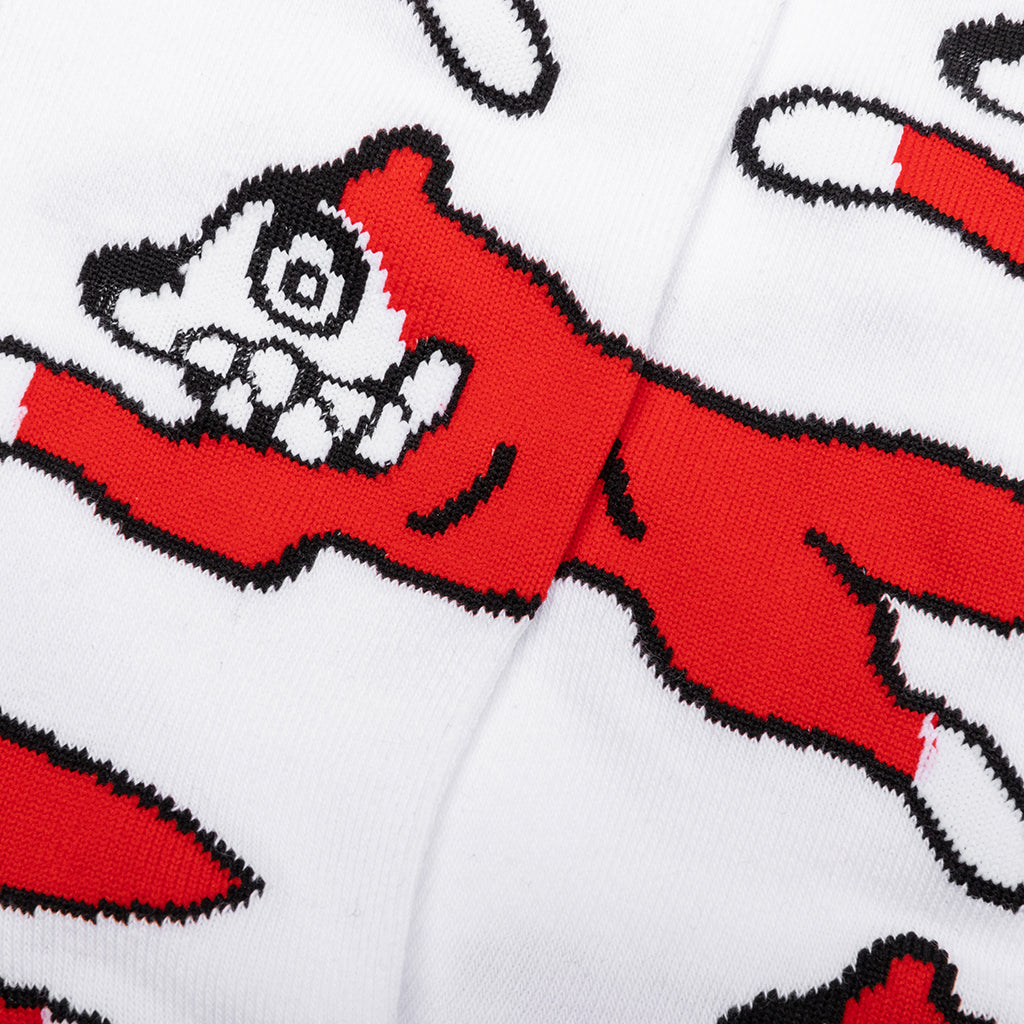 Running Dog Socks - White