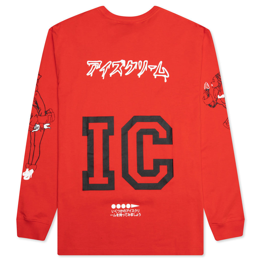 Shocked L/S Knit - Fiery Red