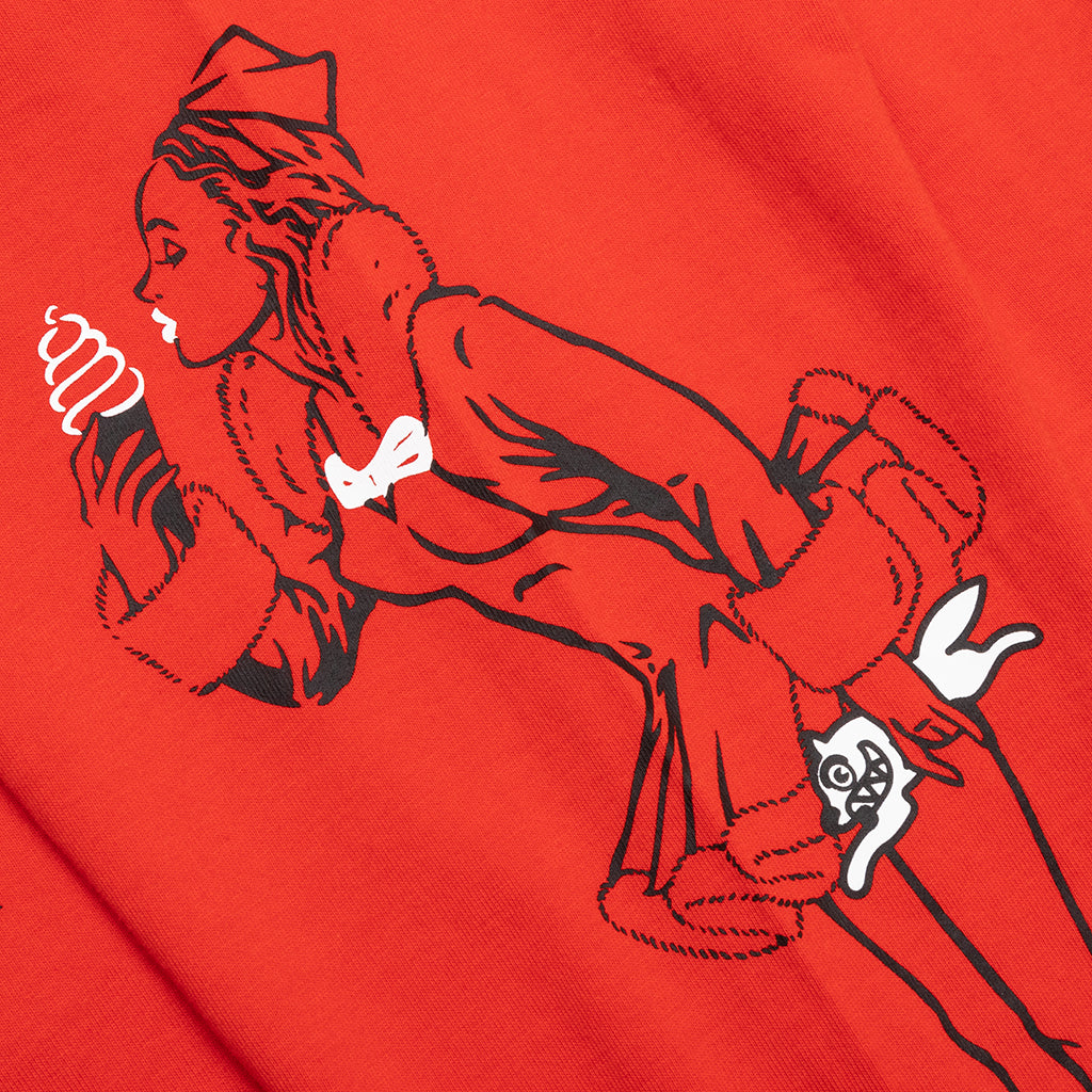 Shocked L/S Knit - Fiery Red