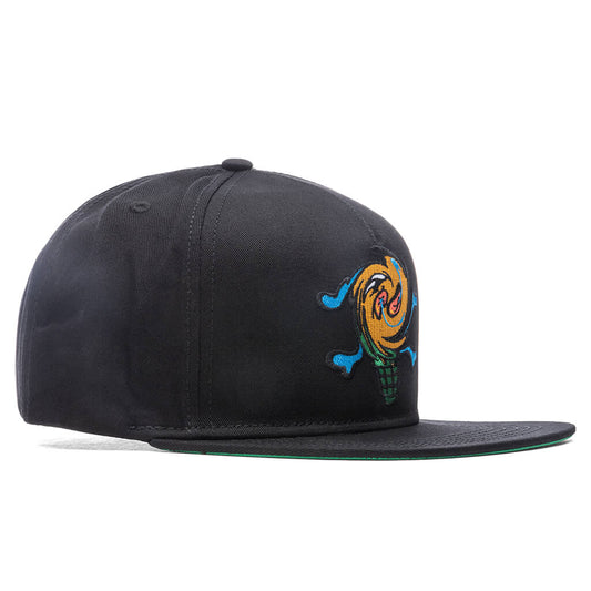 Spin Cycle Snapback Hat - Black