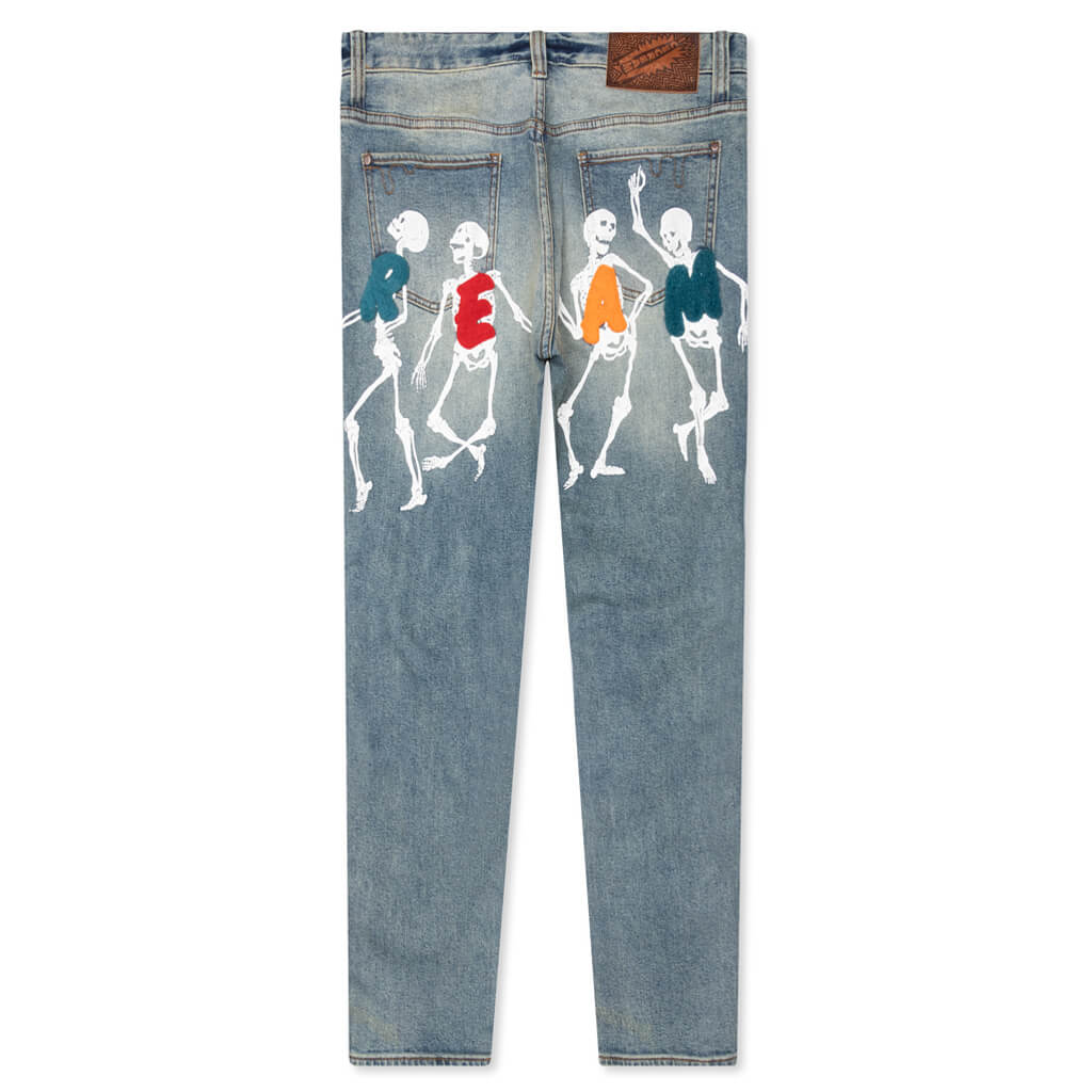 The Dead Don't Dance Jean - Medium Blue Wash